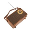 Retro Bluetooth Speaker Wood Grain Design HiFi Stereo Sound BT 5.3 USB Rechargeable Vintage Radio Bluetooth Speaker. 