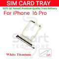 Apple iPhone 16/16 Pro/16 Pro Max Sim Tray Slot with Sim Ejector Pin Replacement Part. 