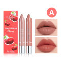 Dragon Ranee 2pcs/set Moisturising Crayon Lipstick Pencil Long Lasting Moisturising Lip Liner Solid Fruit Lip Nectar.