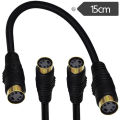 S-Video Cable Mini DIN 4 Pin Cable Male to Male / Female Gold Plated Connector Compatible for DVD DSS receivers, VCRs, DVRs/PVRs. 