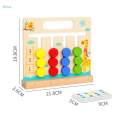 Toys Wooden Puzzle with 18 Cards Slide Puzzle Board Game for Boys Kids Girls Age. 