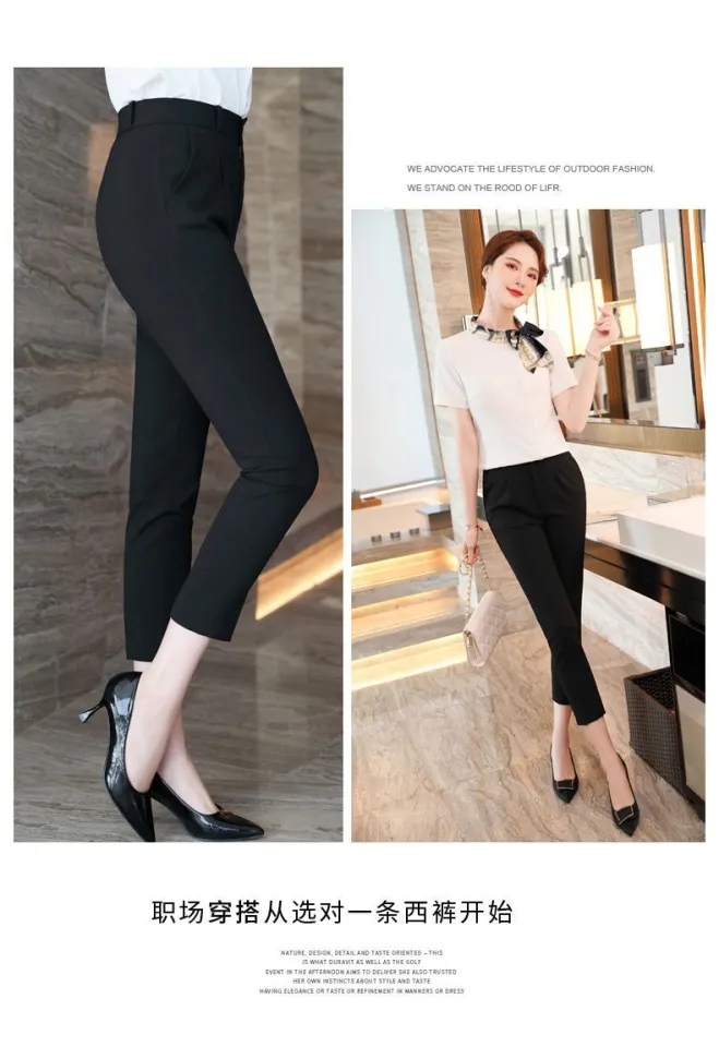 Black Skinny Pants Women's Skinny Ankle-Length Pants Professional