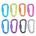 1PCS Aluminium Alloy Colorful Carabiners Safety Buckles Outdoor Sports Keychain Climbing Button Camping Hiking Key Hooks #8.