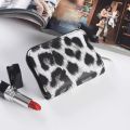 2023 New Fashion Women Wallet Small Cute Short Pu Leather Girl Wallets Zipper Purses Leopard Animal Print Card Holder Zip Around.