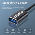 STONEGO 2 in 1 OTG Adapter Cable Nylon Braid USB 3.0 to Micro USB Type C Data Sync Adapter for Huawei for MacBook U Disk OTG.