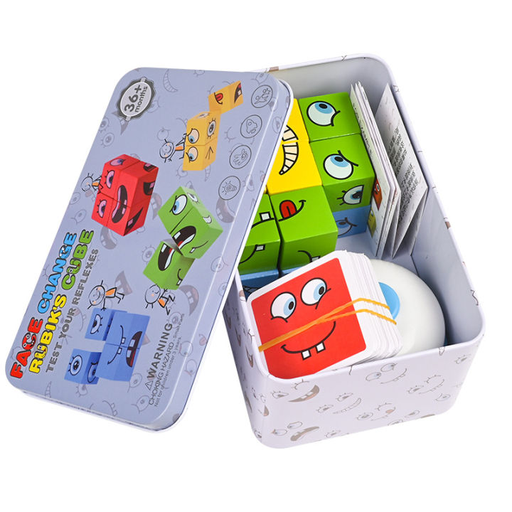 Children's%20wooden%20face%20changing%20Rubik's%20cube%20building%20block%20puzzle%20toys%20table%20battle%20games%20parent-child%20interactive%20net%20red%20toys%20wholesale%20-%20Image%205