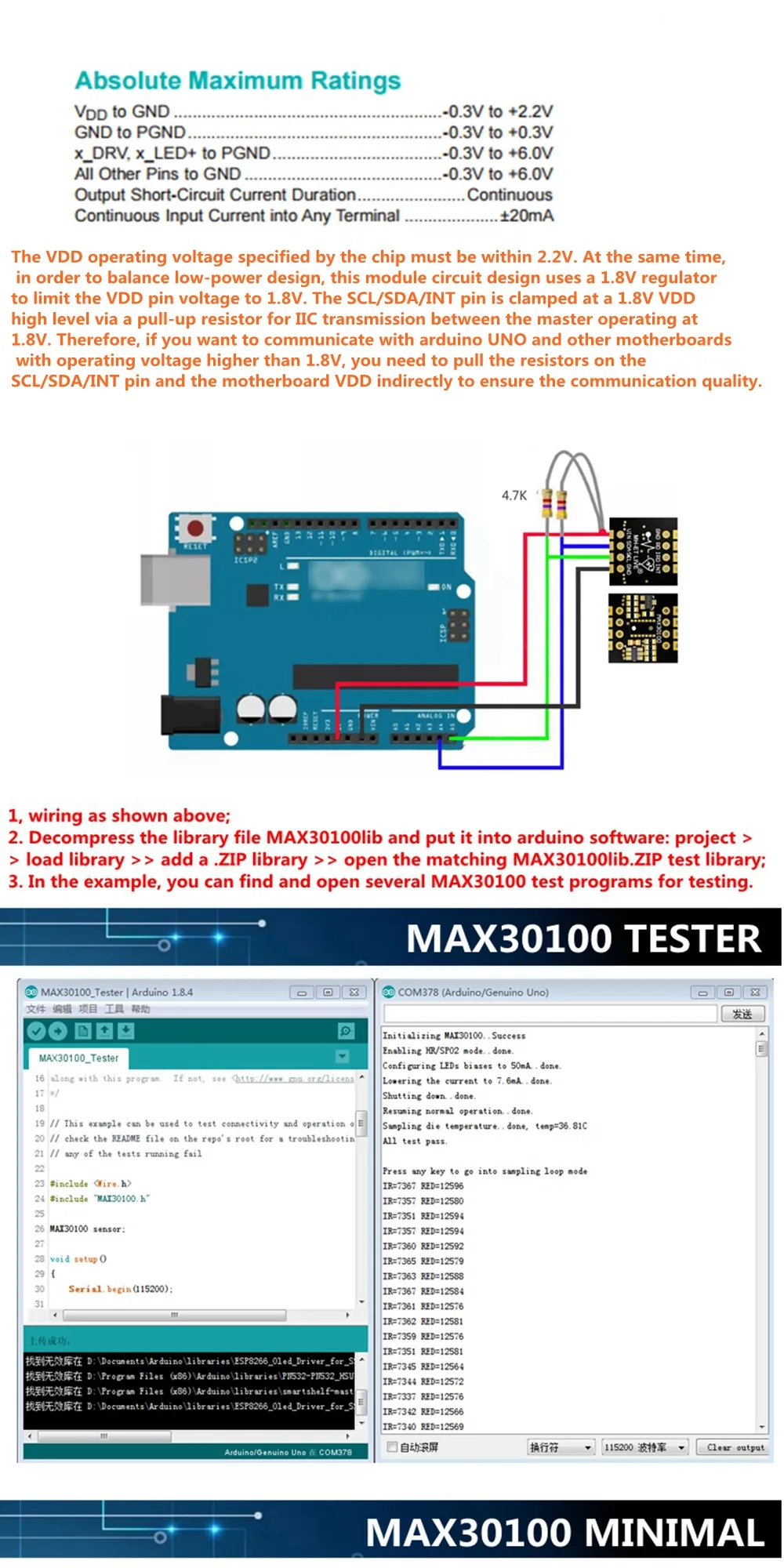 Fashions MH-ET LIVE MAX30102 MAX30100 Heart rate Sensor Module Puls ...