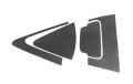 【DATA FROG Global MALL】Car Styling Carbon Fiber Rear Door Handle Bowl Sticker Stickers Door Handle For Honda HR-V HRV Vezel 2015 2017 2019.