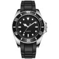 Diver Style Watch Rotating Bezel 42mm Dial Japan Movement Geneva Rubber Strap. 