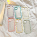 Fashion Transparent Curly Wave Case for iPhone 11 12 13 14 15 Pro Max 7 8 Plus X XR XS Shockproof Bumper Cover Capa Aesthetic. 