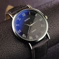 Minimalist Men's Watch Fashion Slim Watch Simple Men's Business Leather Quartz Watch Clock Casual Wristwatch.