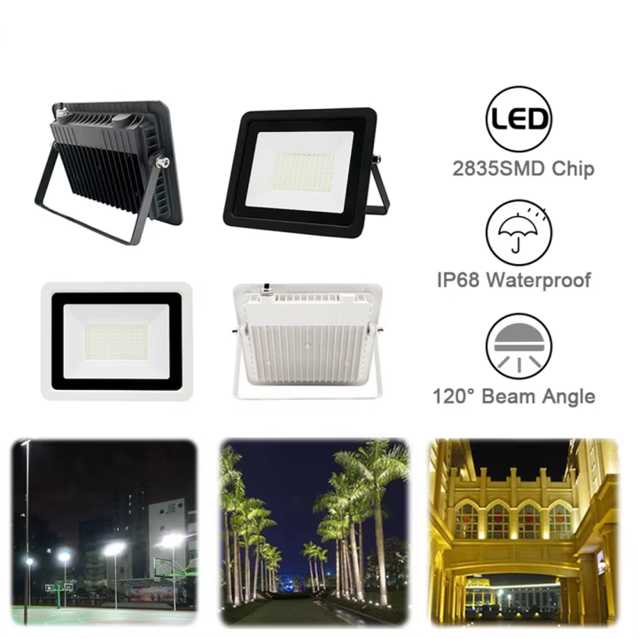 【Clearance sale】 High Brightness 220V LED Flood Light 30W 50W 100W Outdoor IP68 Waterproot Reflector Spotlight Street Lamp Wall Lamp Garage Light