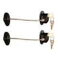 Durable 2 Pieces Refrigerator Door Lock Strong Adhesive Freezer Door Lock File Drawer Lock Child Safety Cupboard Lock with Key. 