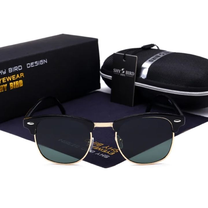 Fashion Brand Designer Polarized Sunglasses Men Women Rivet Black Frame Colorful Coating Sun Glasses Shades UV400 Male Eyewear