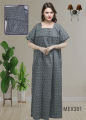 Block Printed Pure Cotton 2 Sided Chain Maternity Maxi For Women. 