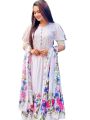 New Model Beautiful Comfortable Gown Three Piece Readymade Set Screen Print Work for Women.