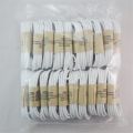 Wholesale 20Pcs /Lot Micro USB Phone Charging Cable For Samsung S4 Data Line Cord OD3.4 Round MicroUSB For Huawei One Plus.