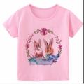 Summer Boys Girls Short Sleeves T-Shirts 2022 Children's Tshirt Pink Panda T Shirt Baby Girl Tops Kids Tees Girls Tops Casual.