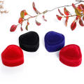 Decorative Jewelry Box Soft Lining Velvet Compact Ring Case Heart Shaped Red Earring Holder for Wedding Gift Proposal Jewelry. 