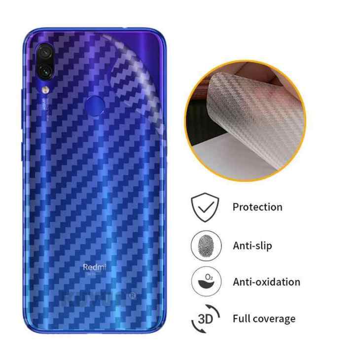 Radmi Mobile Sticker Carbon Fiber Sticker For Redmi 7 - Transparent | Daraz.com.bd
