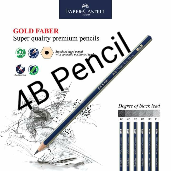 Faber%20Castle%20Gold%20faber%20pencil%20HB/2B/3B/4B/6B%20-%20Image%202