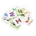 Anti-Tear Flash Cards Learning Alphabet Puzzle Cards, Matching Puzzle Cognitive Early Educational Learning Toys Mental Storage Box Alphabet Tik Tok. 
