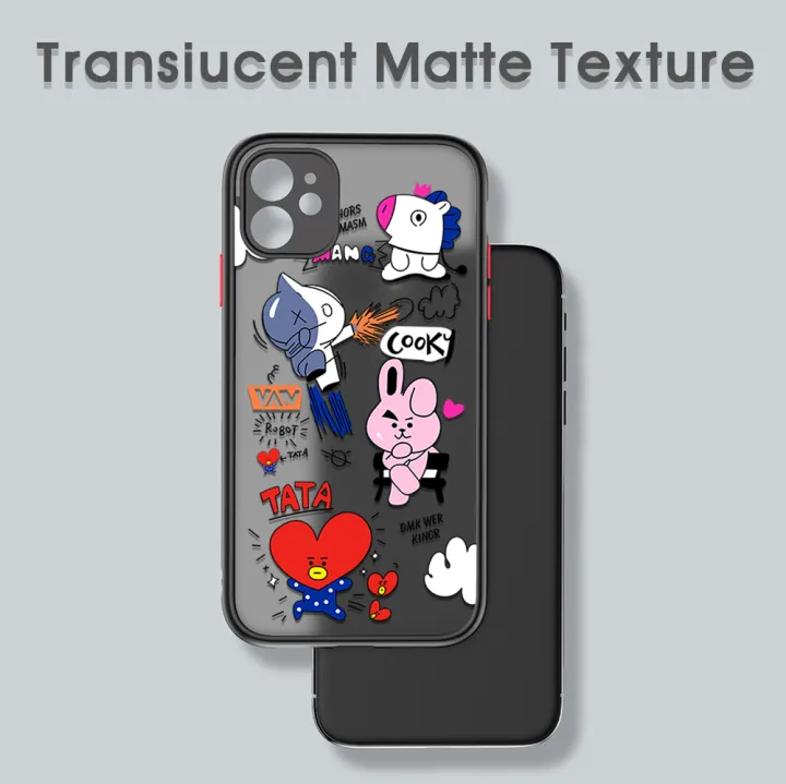 UCUC%20for%20OPPO%20A96%20/%20Realme%209i%20Back%20Cover%20BTS%20Anthropomorphic%20Image%20Frosted%20Transparent%20Hard%20Phone%20Case%20Thin%20Shockproof%20Full%20Cover%20Camera%20Protect%20Case%20-%20Image%203