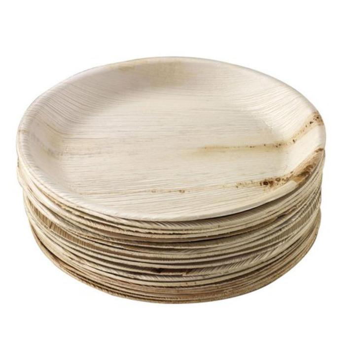 10'' Round Areca Leaf Plate (Supari Patar Plate) - Eco-Friendly Option For Serving - Set Of 5 Plates