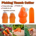 Silicone Thumb cutter 5 Pieces Finger Protector Cutting Gears Vegetable Picking cutter Nipping Plant Leaf Scissors Garden Gloves. 