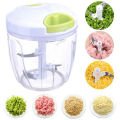 Eotia Large & Handy Quick Cutter/ Hand Cutter/Chopper For Kitchen, 5 Blade Stainless Steel, Pull String - 900 Ml - Vegetable Cutter. 