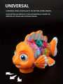 Transparent Gear Fish Toy, Baby Lights Music Light Fish Toy, Newborn Musical Early Educational Toy,.