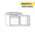 Barcode Label 50x50mm Square (2x2inch) - 1000 labels/Roll | Direct Thermal Stickers DT | Smudge-Free, Fade-Resistant, High-Quality Print for Packaging & Shipping Supplies | Inventory Labels | Premium Self-Adhesive Thermal Labels - White. 