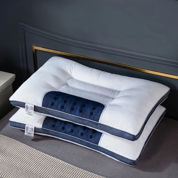 Ketsumeishi%20Pillow%20Cervical%20Support%20Single%20Double%20One-Pair%20Package%20Home%20Improve%20Sleeping%20Low%20Loft%20Pillow%20Cervical%20Pillow%20Insert%20-%20Image%203