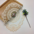 Retro Oval Lace Coaster Elegant Lace Tablecloth Coffee Coasters Table Mat Kitchen Accessories.