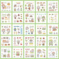 MOMO Sauce Cartoon Handheld Tent Set of 100 Cute Stickers PET Waterproof Transparent Cup Sticker Picture. 