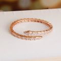 2023 New Design Elegant Crystal Thin Open Bangles bracelets for Women Fashion Brand Jewelry Delicate Twist Bangles.
