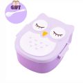 Cartoon Owl Lunch Box Microwave Portable Food-Safe Plastic Food Picnic Container Box For Children Kids School Office Bento Box. 
