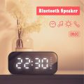 (LOGIC GADGET ) Havit M3 LED LCD Screen Wireless Speaker Bluetooth Speaker with Dual Alarm Clock 6-Hour Play Time Real-time Temperature Support Aux TF USB Music Player LED Display With FM Radio.