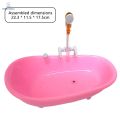 Electric Cyclic Water Spray Cup Mini Bathtub Kids Toys Simulation Plastic Mini Bathroom Tub Miniatures for Milkshake Cold Drinks Bar Nightclub. 