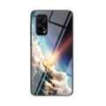 Phone Case Realme 7 Pro Back Cover Starry Moon and Star Tempered Glass Protector Couple Phone Cases for Realme 7 Pro Case. 