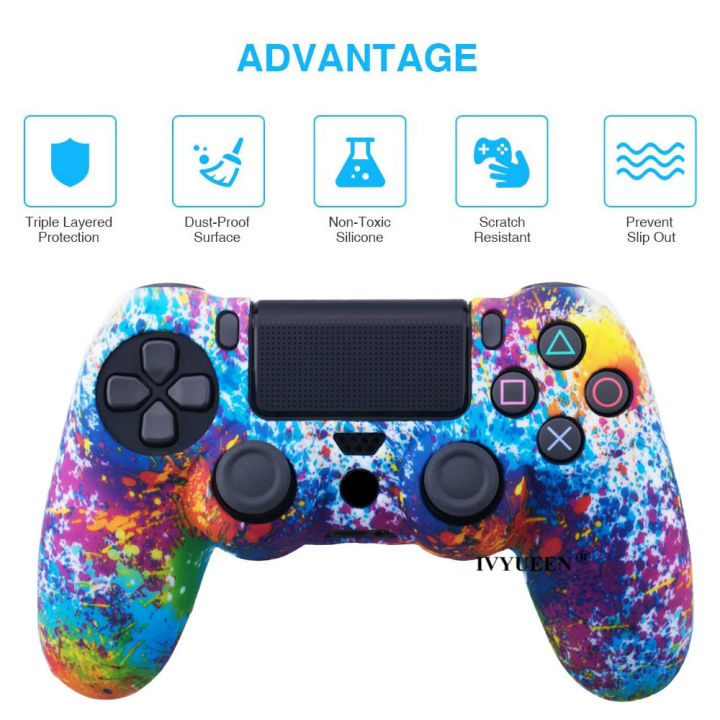 IVYUEEN%2025%20Colors%20Silicone%20Camo%20Protective%20Skin%20Case%20For%20Sony%20Dualshock%204%20PS4%20DS4%20Pro%20Slim%20Controller%20Thumb%20Grips%20Joystick%20Caps%20-%20Image%204