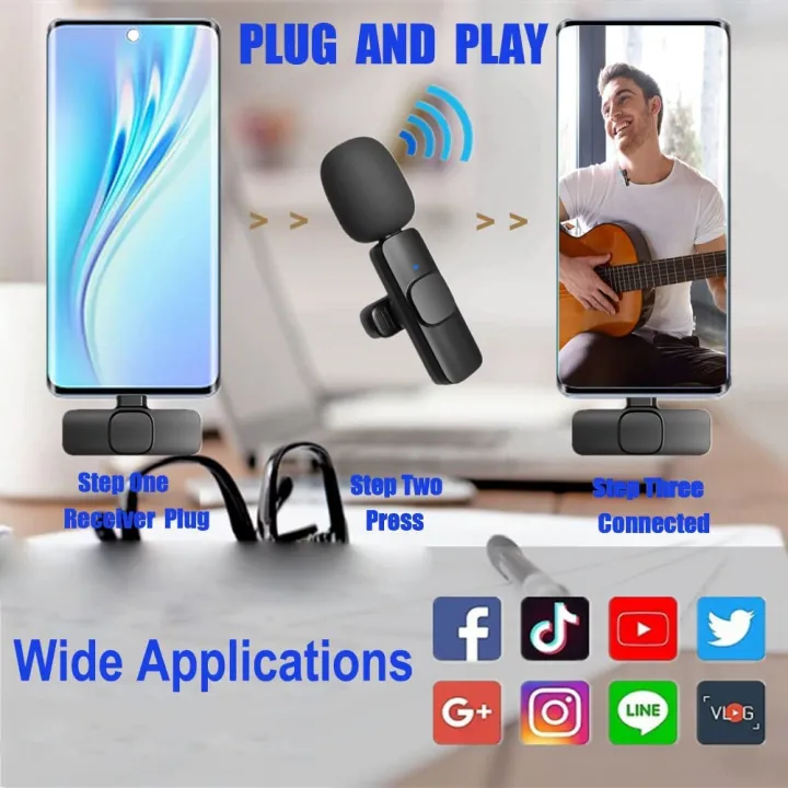 K8%20Wireless%20Microphone%20for%20PC/Phone/Camera%20Live%20Broadcast%20interview%20-%20Image%206