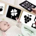 Montessori Black and White High Contrast Baby Visual Stimulation Cards 0-36M Baby Early Learning Shape Animal Cognitive Toys.