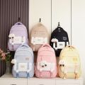 New Kids School Bag Elementary School 3-6 Grade 5 Middle School High School Girls Backpack Fashion Contrast Travel Backpack. 