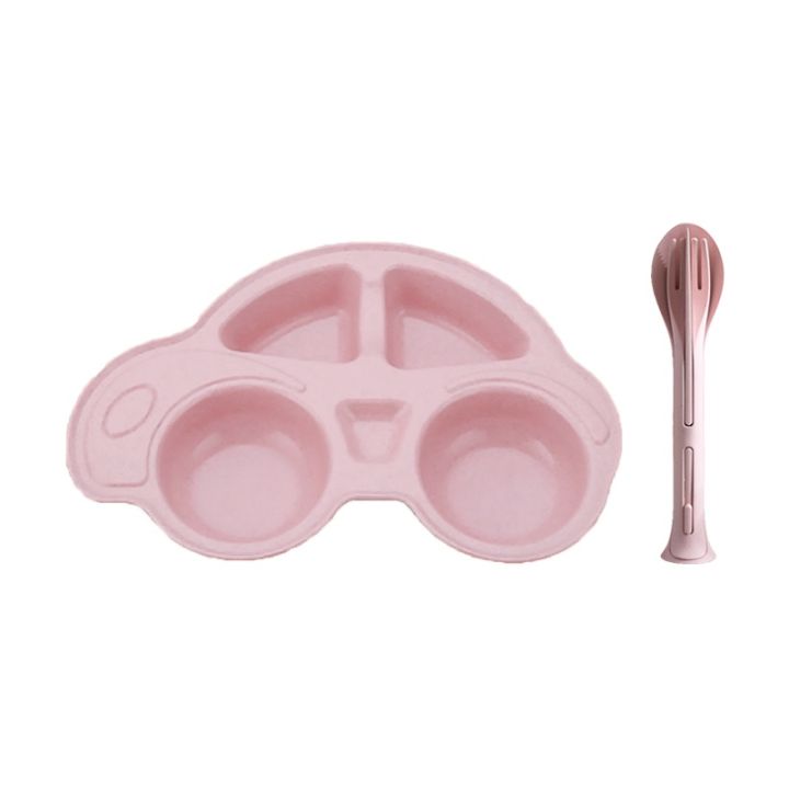 Baby%20Feeding%20Plate%20Cute%20Car%20Style%20Dishes%20Eco%20Friendly%20Kids%20Plate%20Spoon%20and%20Fork%20Tableware%20Set%20-%20Image%202