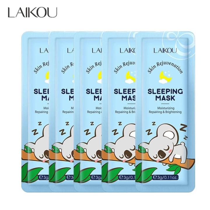 Laikou Sleeping Mask Skin rejuvenation Moisturizing repair and bright 3g -5pcs