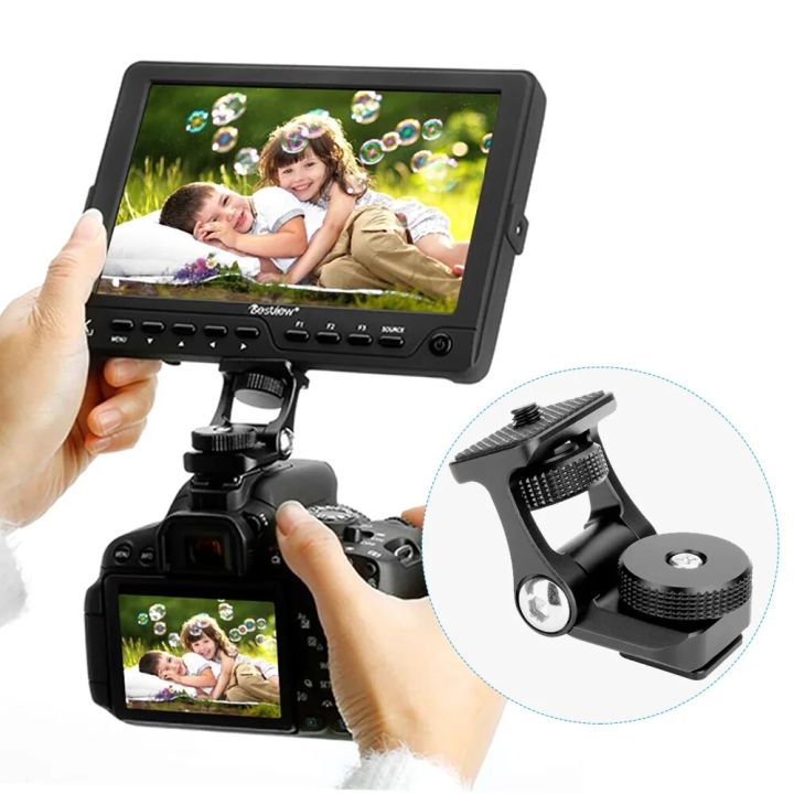 【YIYANGMAOYI111】UURig R007 DSLR Camera Hot Shoe Bracket FEELWORLD Bestview Ballhead Gimbal for LED Video Light W Cold Shoe