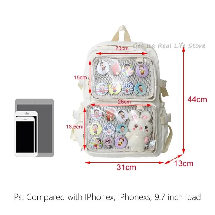 New%20Girls%20Large%20School%20Pink%20Ita%20Backpack%20with%20Two%20Clear%20Pockets%20for%20Pin%20Display%20Women%20Big%20Kawaii%20Ita%20Bag%20with%20Insert%20Plate%20H221%20-%20Image%206