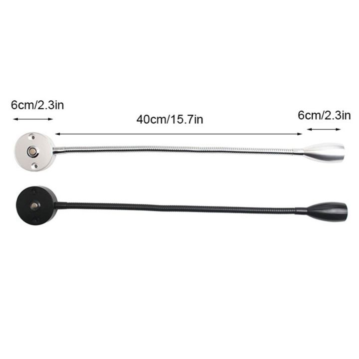 Black%20%20DC12V%2024V%203W%20RV%20Boat%20LED%20Reading%20Light%20with%20USB%20Charing%20rt,%20Gooseneck%20Touch%20Dimmable%20Yacht%20Truck%20Map%20Chart%20Lamp%20-%20Image%204