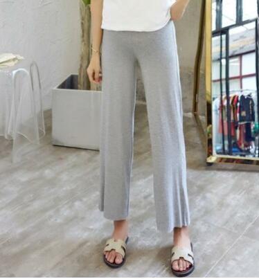 Pregnant%20women%20summer%20thin%20cotton%20wide%20legs%20pants%20loose%20maternity%20abdomen%20trousers%20high%20waist%20pregnancy%20full%20length%20belly%20pants%20-%20Image%202